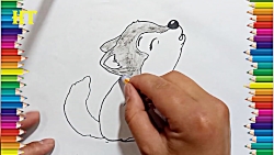 how to draw a baby wolf step by step