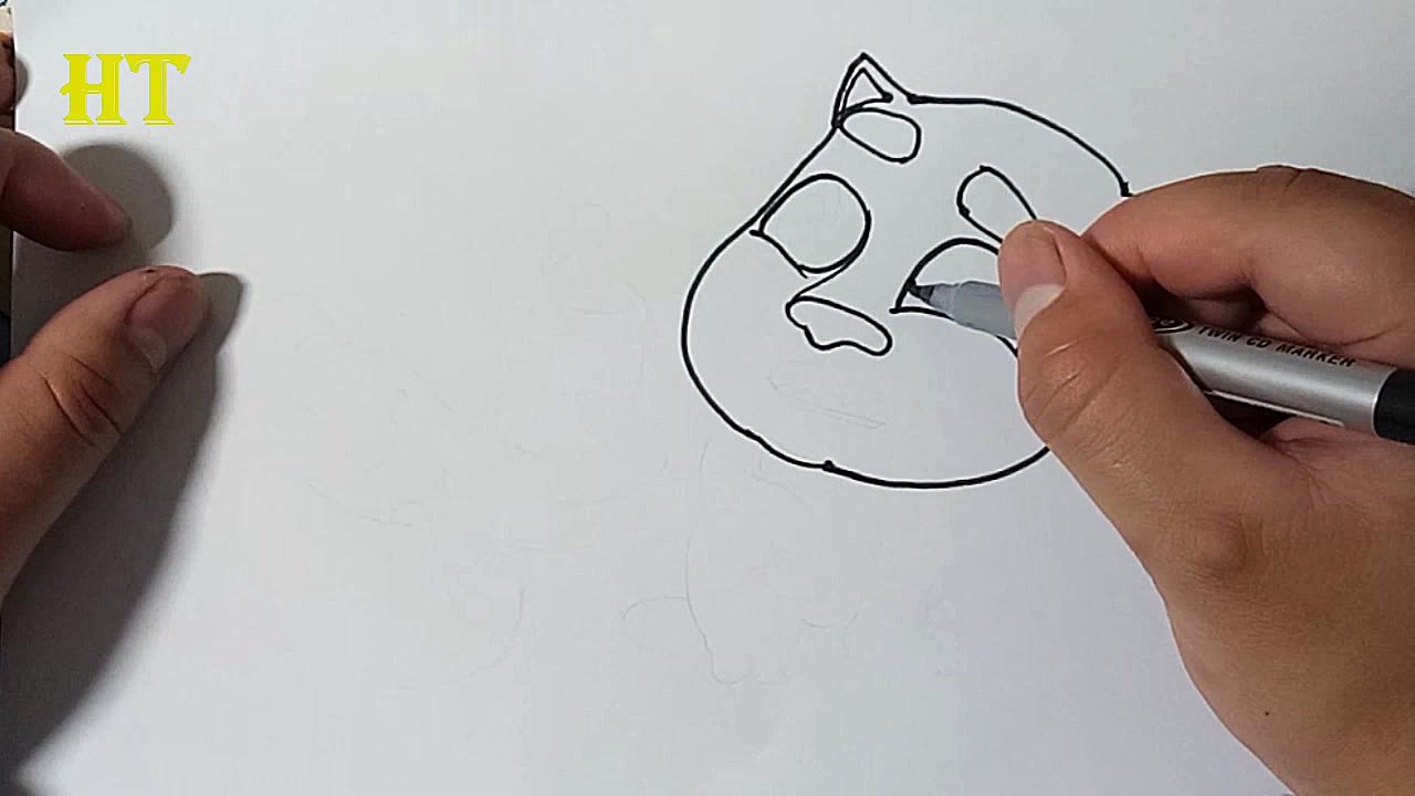 My Talking Tom 2 Shorts Tom's Foot Hurts drawing - Cartoon Drawing توپوتیکان