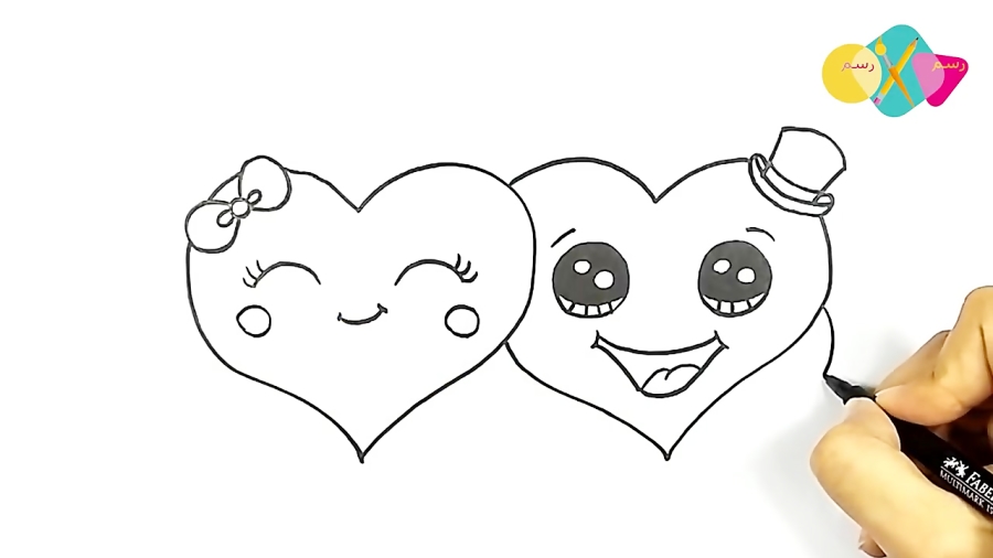 رسم قلب كيوت و جميل بمناسبة عيد الحب valentines day  تعليم الرسم 