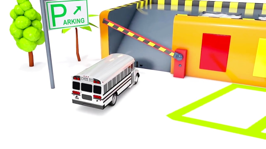 Wheel On The Bus Learn Colors Car Parking Water Toys Kid Song
