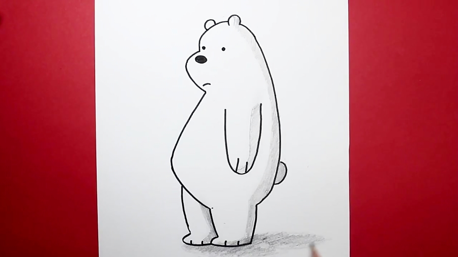 الدببة الثلاثة  رسم قطبي بالخطوات  تعليم الرسم للاطفال