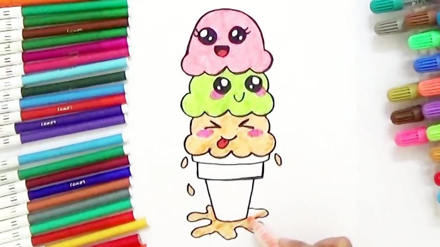 How To Draw Cute Ice Cream Easy