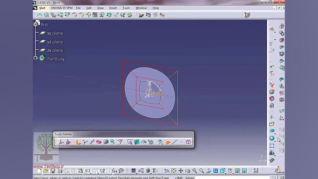 7-آموزش محیط IMAGINE SHAPE در کتیا پلاسماجت