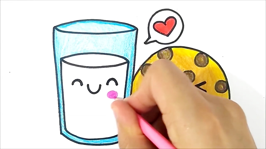 HOW TO DRAW A CUP OF MILK STEP BY STEP