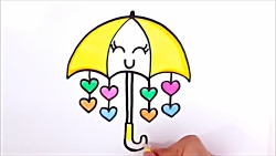 Kunst Zeichnungen - Learn how to draw a cute Umbrella step by step ♥ very  simple tutorial #umbrell..…