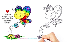 How To Draw Cartoon Butterfly Easy