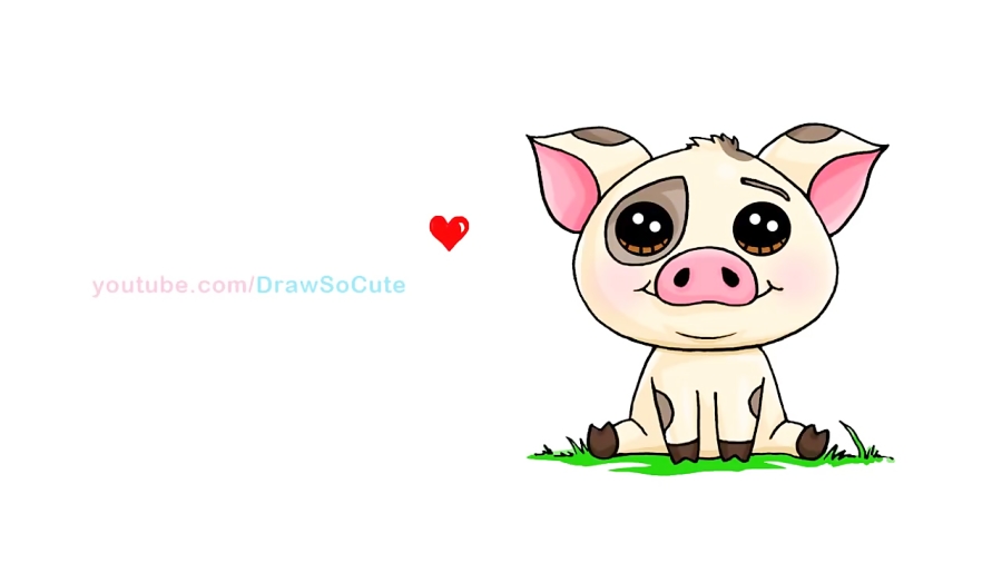 How To Draw Moana Pua Pig Step By Step Cute And Easy Disney Movie دیدئو Dideo