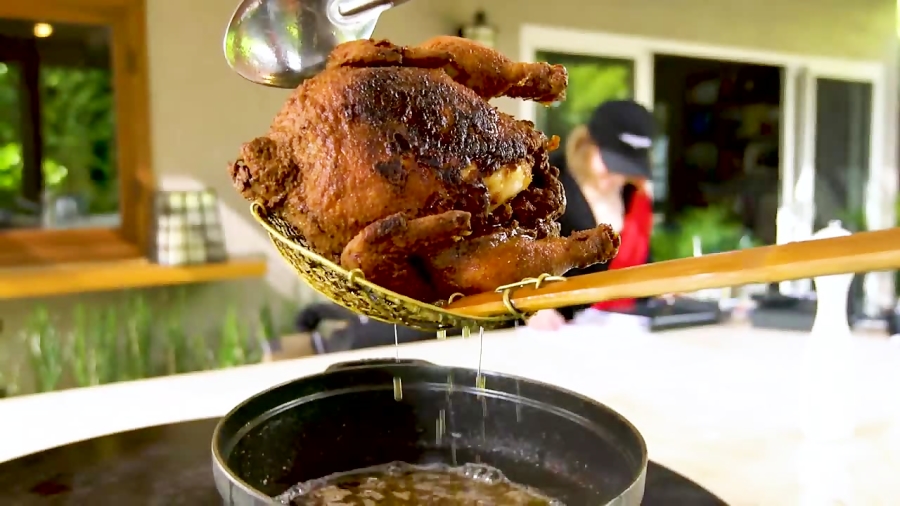 همبرگر , _Whole , Fried , Chicken , (Buffalo , Style) , | , SAM , THE , COOKING , GUY , Today , I'll , show , you , how , make , whole , fried , chicken , crispy, , delicious , spicy , buffalo , seasoning
