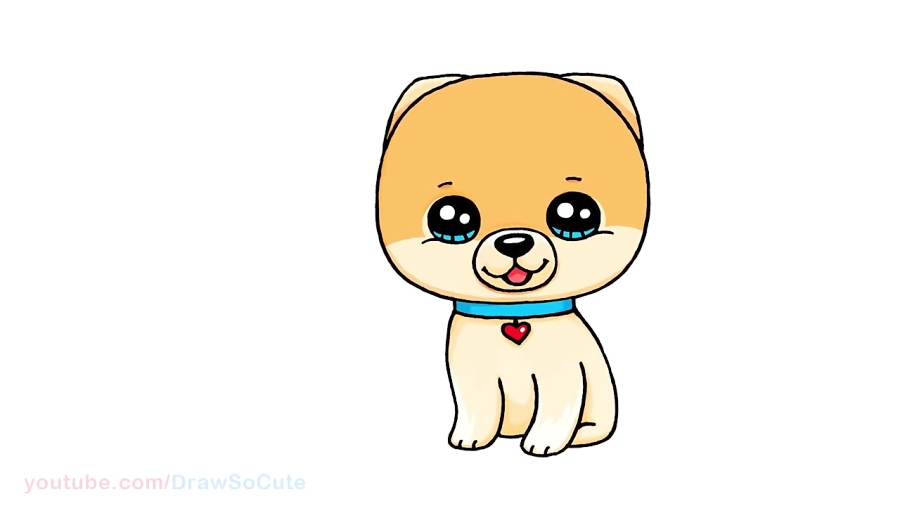 How To Draw A Cute Pomeranian Puppy Puppy And Pets