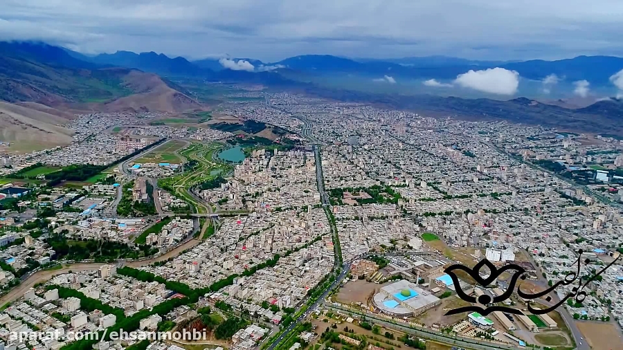 نمایی ویدیویی هوایی از شهر خرم آباد ( توسط آقای یوسفیان )