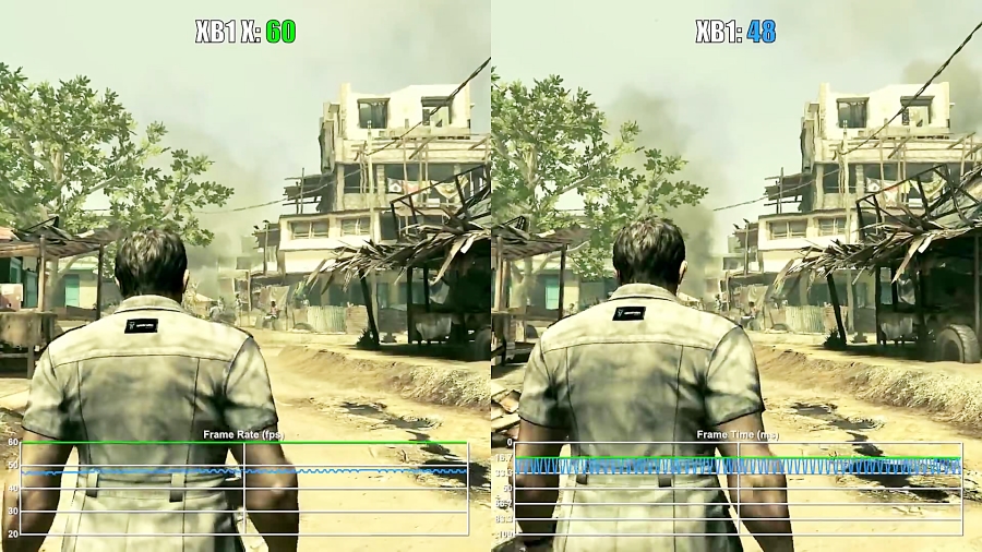 مقایسه فریم ریت بازی Resident Evil 5 Xbox One X vs Xbox One