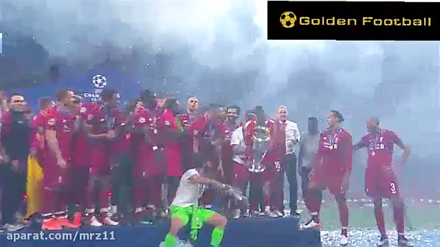 مراسم اهدای جام و جشن قهرمانی لیورپول در لیگ قهرمانان اروپا(فصل2018_2019) زمان323ثانیه