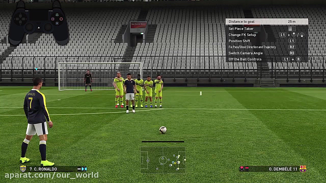 آموزش PES 2019 به زبان فارسی (کاشته زدن 1: کاد، تنظیم ارتفاع، هدف‌گیری و..) منافذ باز پوست