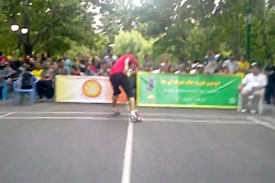 آرش همتی حرکات نمایشی بدمینتون