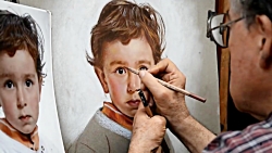 نقاشی 1Retrato pastel en proceso Benjamin