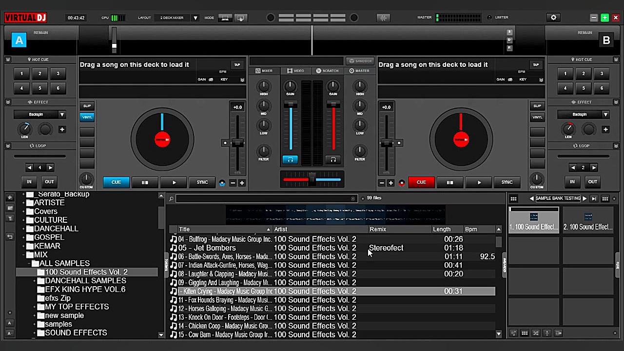 آموزش افزودن سمپل پرکاشن به سمپلر virtual dj پیلینگ