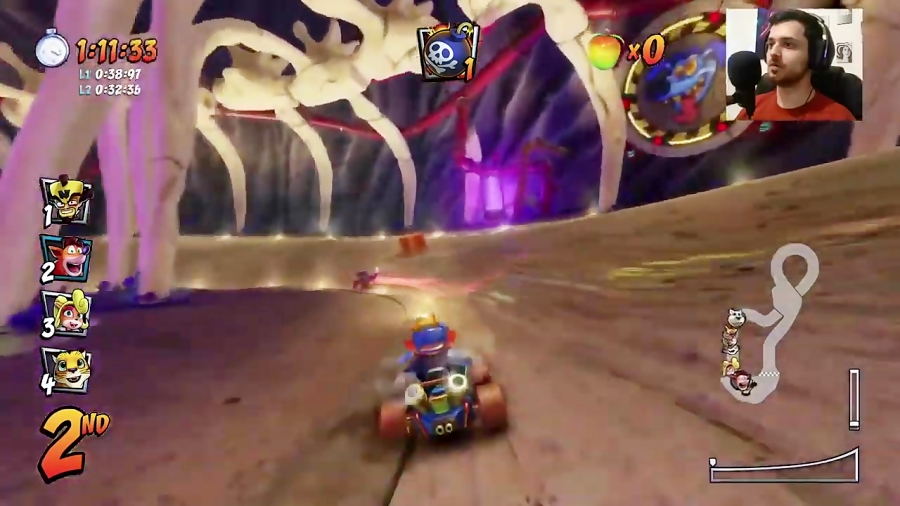 بازی Crash Team Racing با Ebola cocktail (نوستالژی کرش ماشینی)