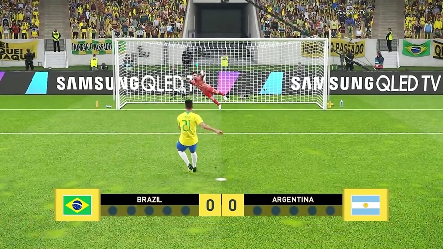 PES 2019 | goalkeeper NEYMAR vs MESSI | shootout | Brazil vs Argentina |