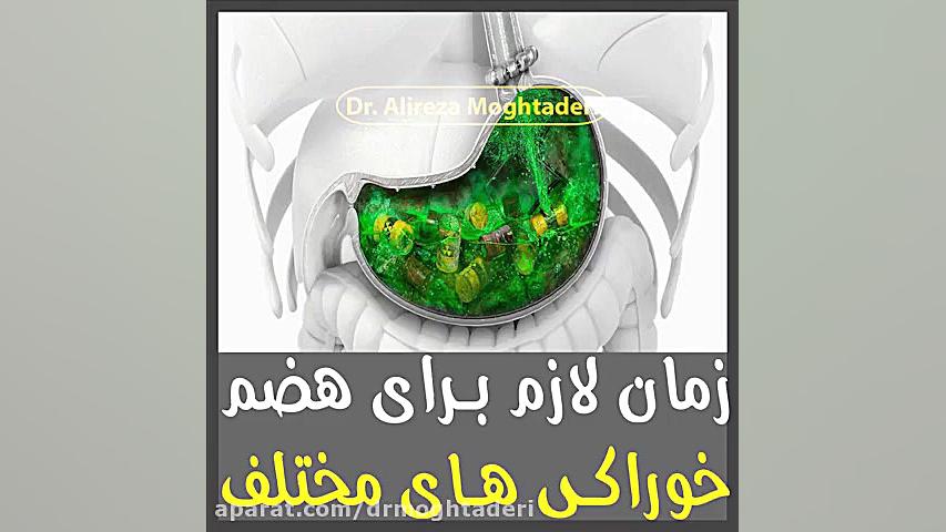 زمان لازم برای هضم خوراکی های مختلف دکتر علیرضا مقتدری | متخصص طب فیزیکی