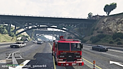 رانندگی با کامیون آتش نشانی در Gta v (پارت 2)