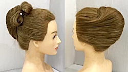 آموزش شینیون عروس بافت مو عروس...