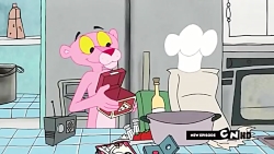 كارتون جذاب پلنگ صورتی