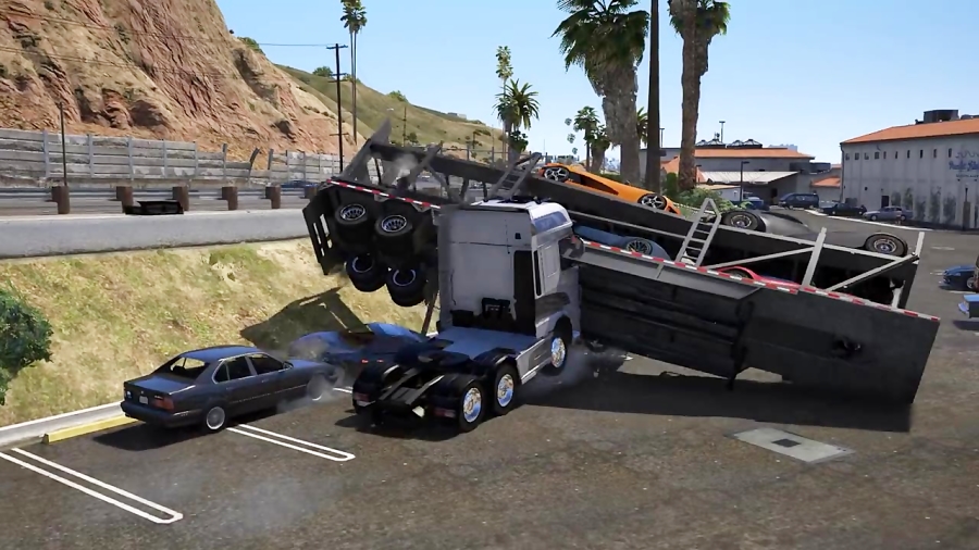 تصادفات تریلی در بازی GTA V
