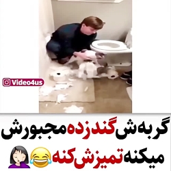 کلیپ طنز خنده دار..  گربش گند...