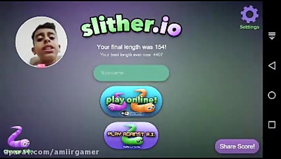 گیم پلی بازی Slither.io
