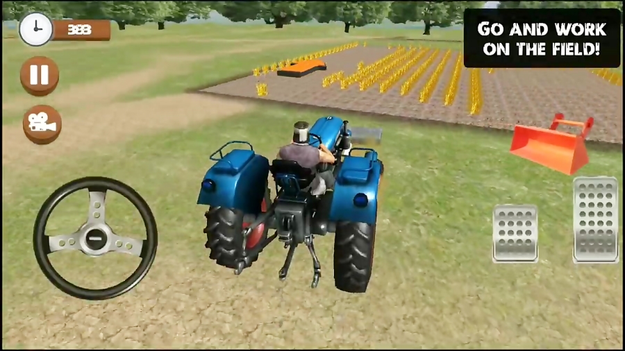 Blue Tractor Farming Simulator - Farmer Tractor Driver - Android Gameplay FHD