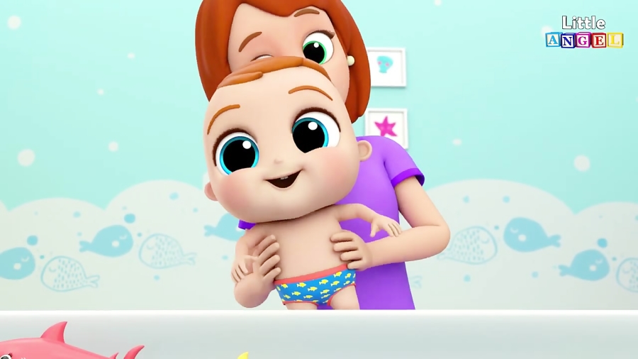 Bath Song Baby's Bath Time Little Angel Nursery Rhymes Kids Songs