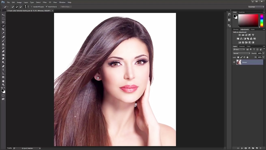 How To Change Hair Color In Photoshop - Including Black Hair To Blonde