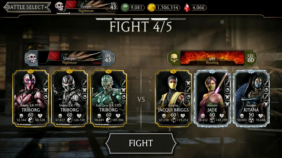 MK Mobile. Cyber Lin Kuei Team. The Triborg Team. Best SYNERGY Team Ever !!!