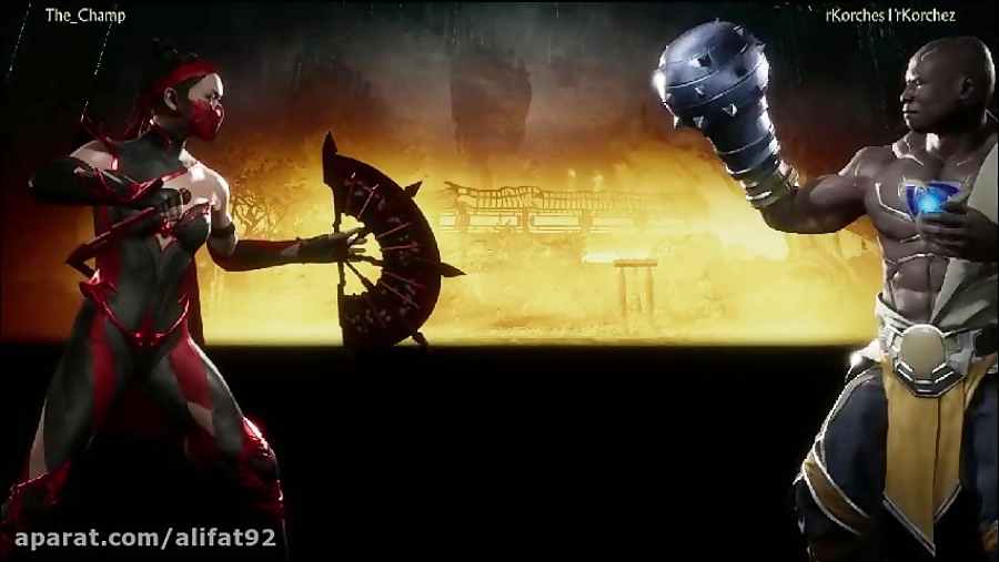 The Champ (Kitana) vs Online Player (Geras, Scorpion) - MK11