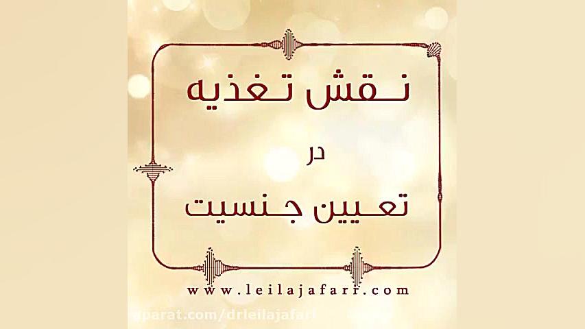 صحبتهای دکتر لیلا جعفری درباره نقش تغذیه در تعیین جنسیت دکتر لیلا جعفری