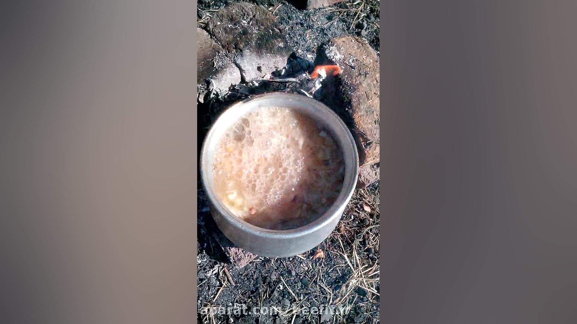 آقای طبیعت گرد ایران و پخت غذا در طبیعت زمان8ثانیه