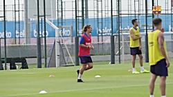 اولین تمرین بارسلونا برای فصل...