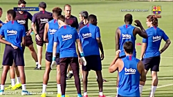 آخرین تمرین بارسلونا قبل از او...