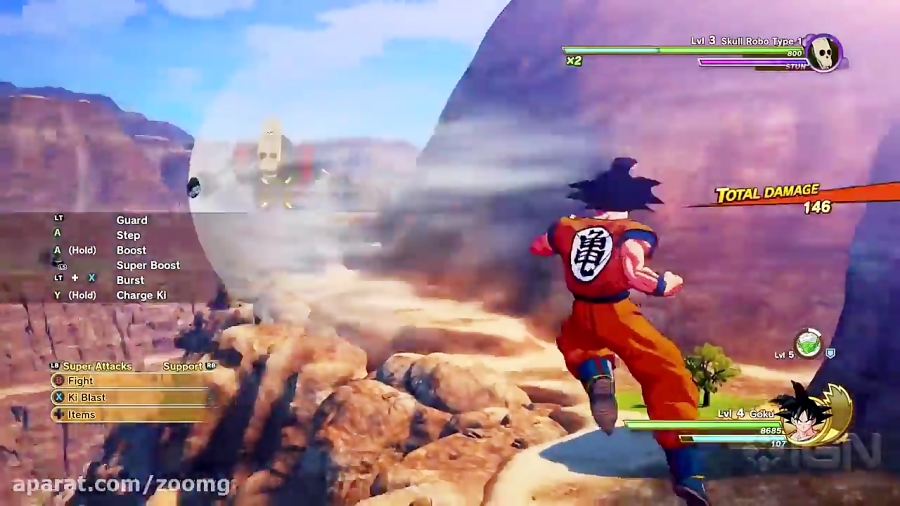 تریلر نبرد Goku vs Raditz بازی Dragon Ball Z: Kakarot - زومجی