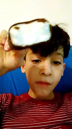 چالش آسمر خوردن بستنی کیم