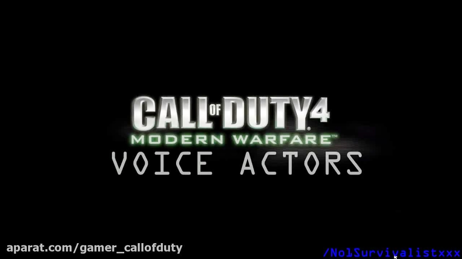 Call Of Duty Voice Actors MW Series