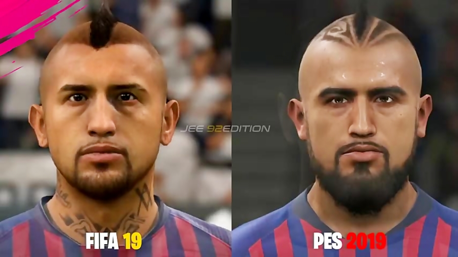 FIFA 19 Vs. PES 2019 | All Famous Player Faces | Gameplay Comparison