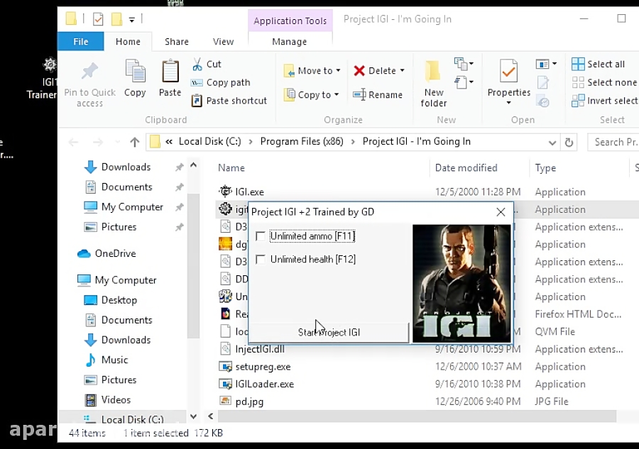 آموزش نصب ترینر برای بازی IGI 1 آی جی آی ( جون و خشاب بی نهایت )