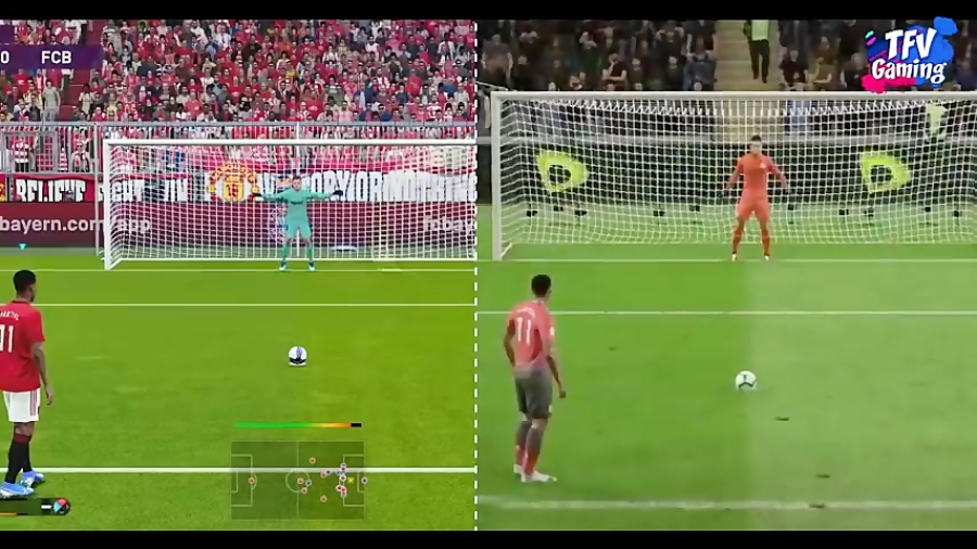 مقایسه پنالتی در FIFA 20   و PES 20