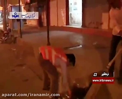 مردم در نرماشیر کرمان، یک شب تا صبح به جای پاکبان ها شهر را تمیز کردند