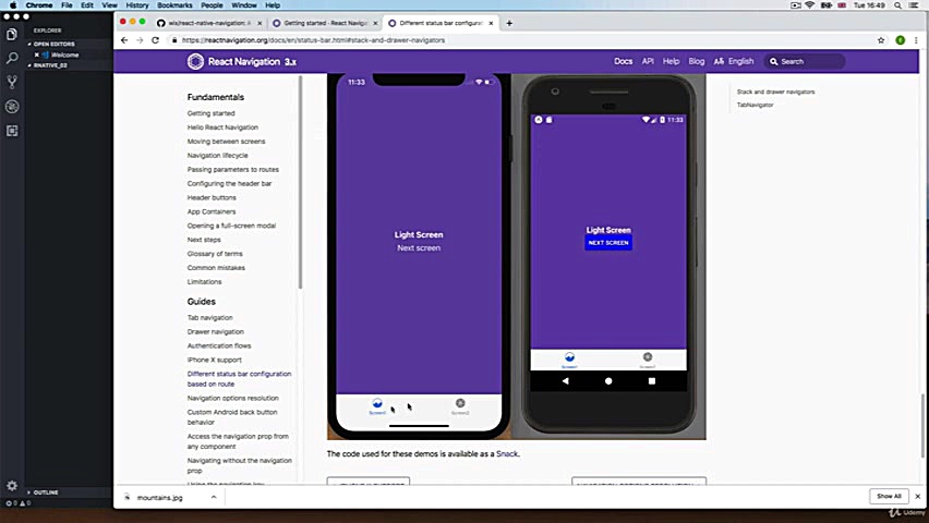 دوره آموزش React Native - معرفی React Navigation زمان626ثانیه