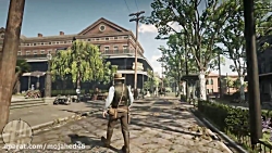 نمای کوچه پسکوچه های شهر مدرن بازی Red Dead Redemption 2