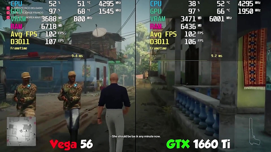 مقایسه فریم ریت بازی ها GTX 1660 Ti vs Vega 56