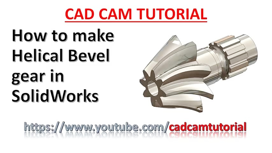 Solidworks tutorial How to make Helical Bevel Gear in SolidWorks