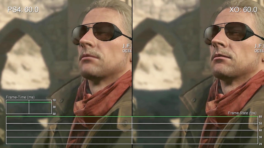 مقایسه فریم ریت بازی Metal Gear Solid V The Phantom Pain - PS4 vs Xbox One